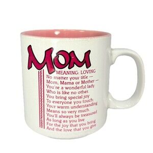 Papel Name Mug Mom Marci G Poetry Pink Coffee Tea Cup Mothers Day Loving Mama
